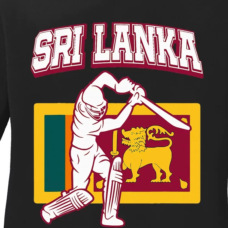 Sri Lanka Cricket 2024 Sri Lankan Cricket Fans Jerse Ladies Long Sleeve Shirt