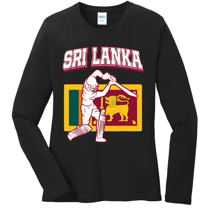 Sri Lanka Cricket 2024 Sri Lankan Cricket Fans Jerse Ladies Long Sleeve Shirt