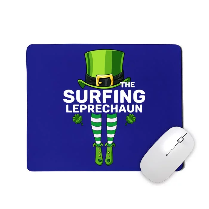 Surfing Leprechaun Costume Gift Matching Family Gift Mousepad