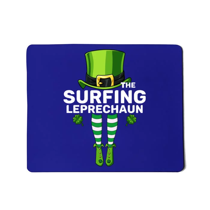 Surfing Leprechaun Costume Gift Matching Family Gift Mousepad