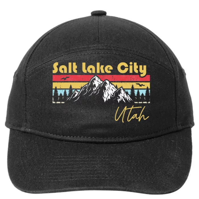 Salt Lake City Utah Roots Hometown Vintage Home State Pride 7-Panel Snapback Hat