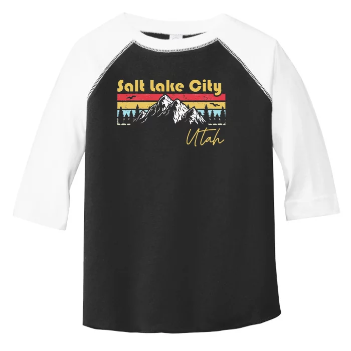 Salt Lake City Utah Roots Hometown Vintage Home State Pride Toddler Fine Jersey T-Shirt