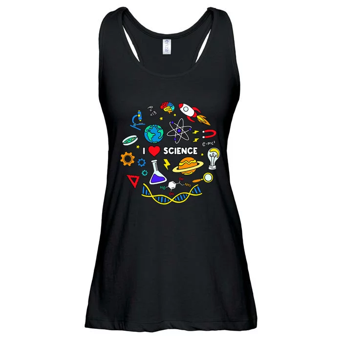 Science Lover Chemistry Biology Physics Love Science Ladies Essential Flowy Tank