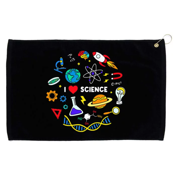 Science Lover Chemistry Biology Physics Love Science Grommeted Golf Towel