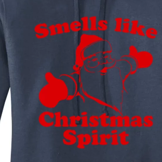 Smells Like Christmas Spirit Funny Santa Xmas Meaningful Gift Women's Pullover Hoodie