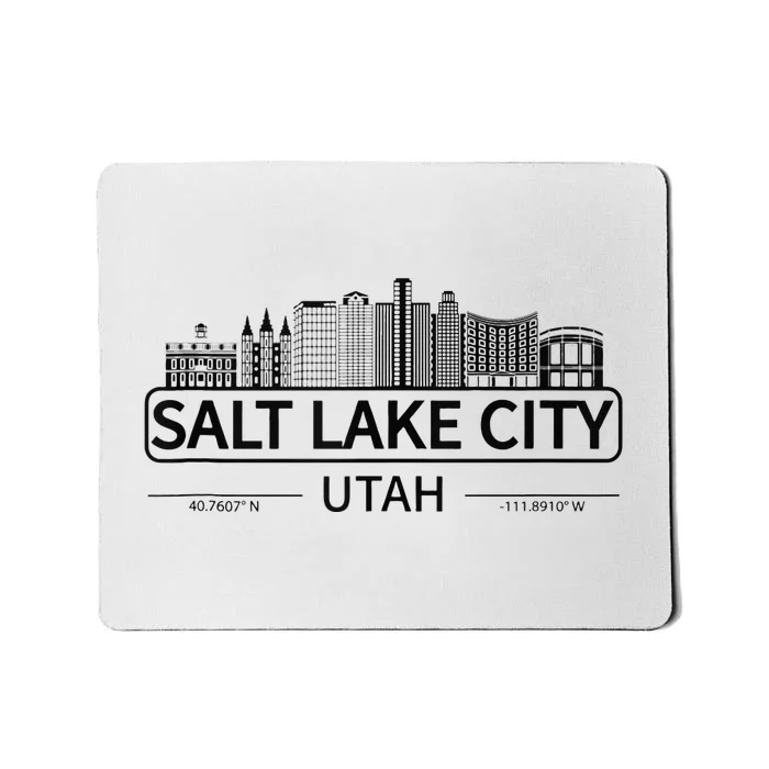 Salt Lake City Utah Cityscape Travel To Salt Lake City Mousepad