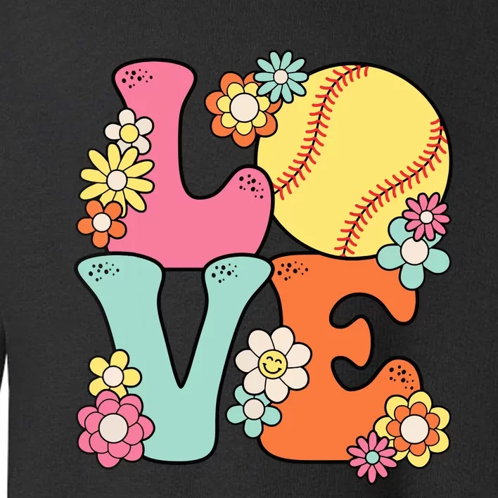 Softball Love Cute Softball Lover Women Teens Girl Toddler Sweatshirt