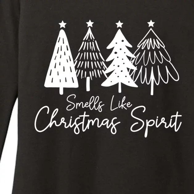 Smells Like Christmas Spirit Xmas Trees Spruce Funny Saying Gift Womens CVC Long Sleeve Shirt