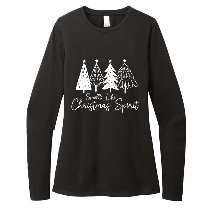 Smells Like Christmas Spirit Xmas Trees Spruce Funny Saying Gift Womens CVC Long Sleeve Shirt