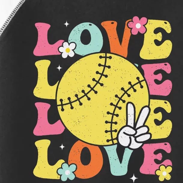 Softball Love Cute Softball Toddler Fine Jersey T-Shirt