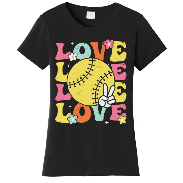 Softball Love Cute Softball Women's T-Shirt