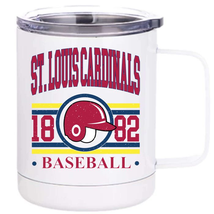 St Louis Cardinal Baseball Team Supporter Front & Back 12oz Stainless Steel Tumbler Cup