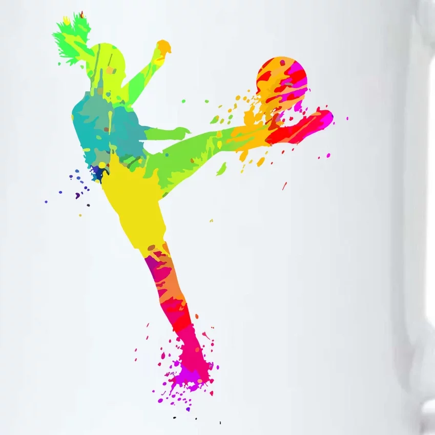 Sport Lover Cool Soccer Design For Women Girls Soccer Player Gift Black Color Changing Mug