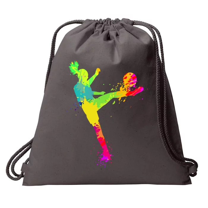 Sport Lover Cool Soccer Design For Women Girls Soccer Player Gift Drawstring Bag