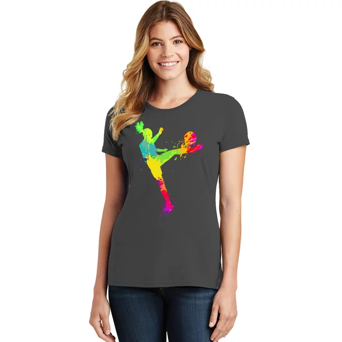 Sport Lover Cool Soccer Design For Women Girls Soccer Player Gift Women's T-Shirt