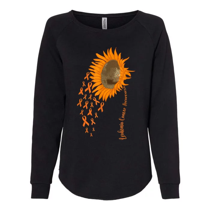 Sunflower Leukemia Cancer Awareness Womens California Wash Sweatshirt