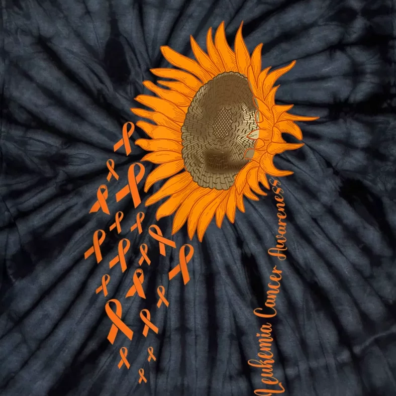 Sunflower Leukemia Cancer Awareness Tie-Dye T-Shirt