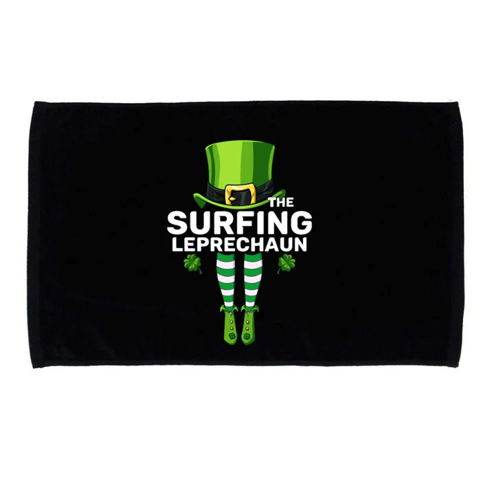 Surfing Leprechaun Costume Gift Meaningful Gift Matching Family Funny Gift Microfiber Hand Towel