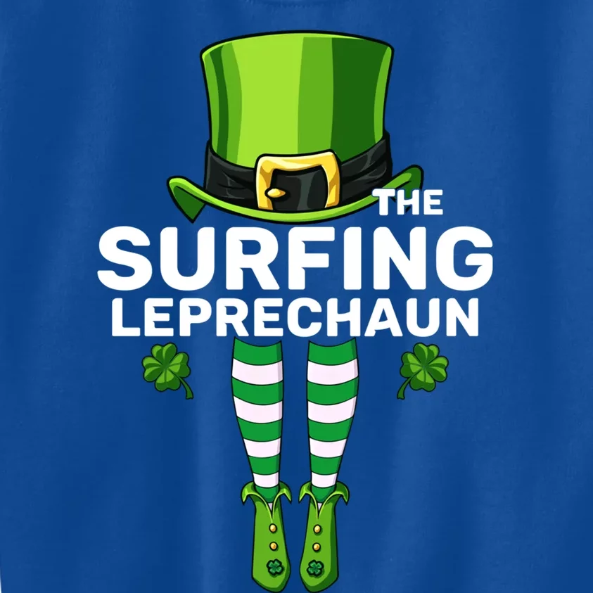 Surfing Leprechaun Costume Gift Meaningful Gift Matching Family Funny Gift Kids Sweatshirt