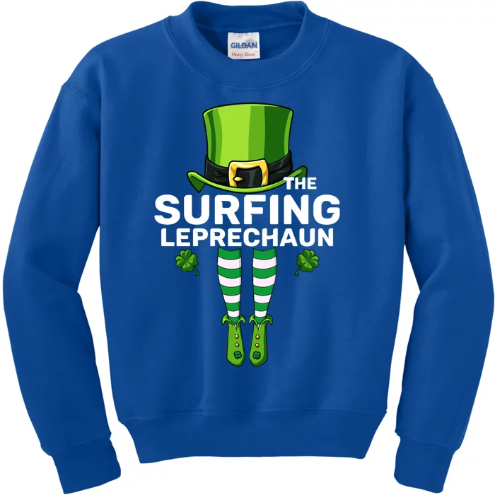 Surfing Leprechaun Costume Gift Meaningful Gift Matching Family Funny Gift Kids Sweatshirt