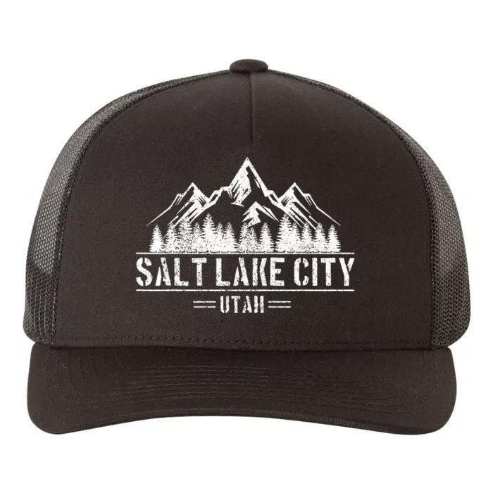 Salt Lake City Utah Mountains Nature Souvenir Yupoong Adult 5-Panel Trucker Hat