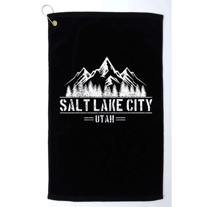 Salt Lake City Utah Mountains Nature Souvenir Platinum Collection Golf Towel