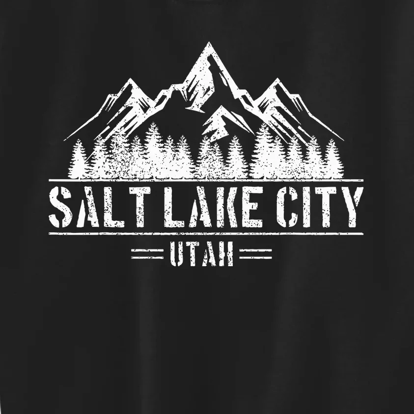 Salt Lake City Utah Mountains Nature Souvenir Kids Sweatshirt