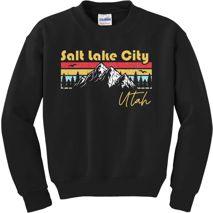 Salt Lake City Utah Roots Hometown Kids Sweatshirt