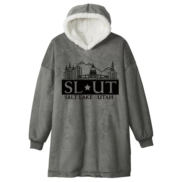 Salt Lake City Utah Ut Hometown Home State Pride Hooded Wearable Blanket