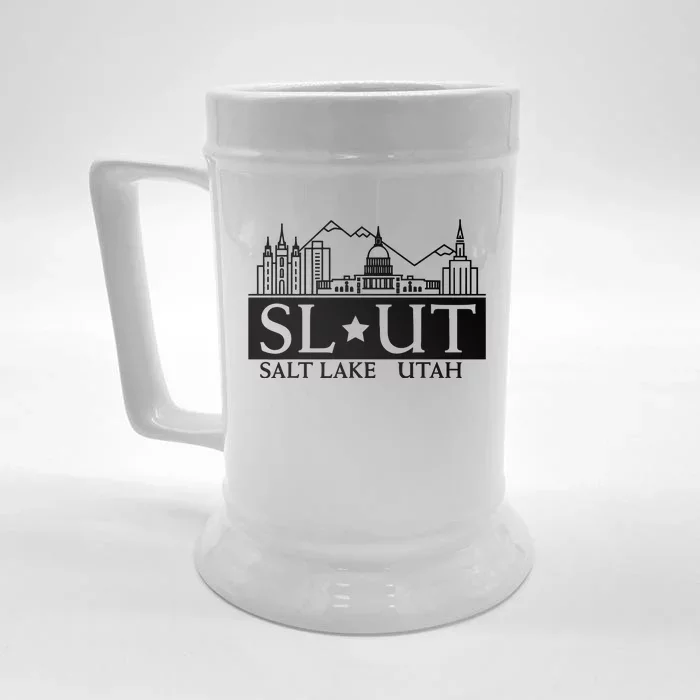 Salt Lake City Utah Ut Hometown Home State Pride Front & Back Beer Stein