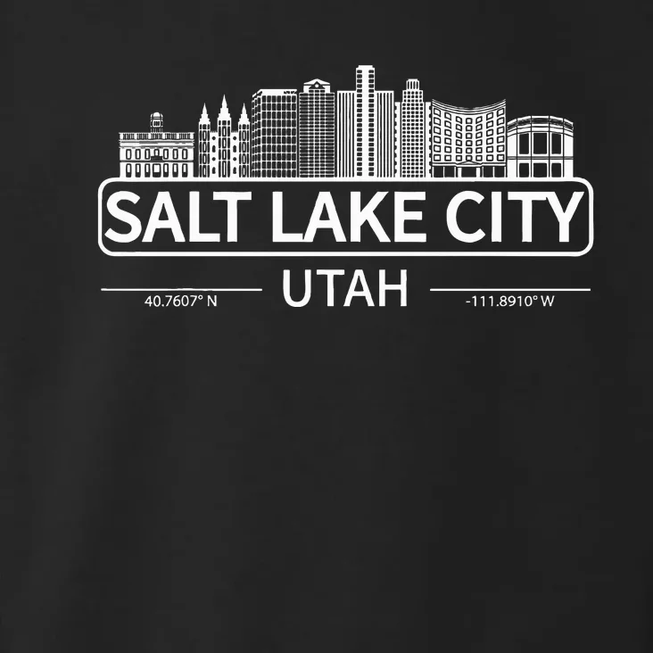 Salt Lake City Utah Skyline Travel To Salt Lake City Toddler Hoodie