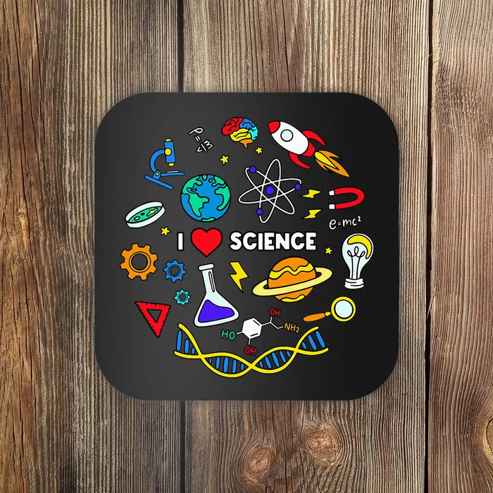 Science Lover Chemistry Biology Physics Love Science Coaster