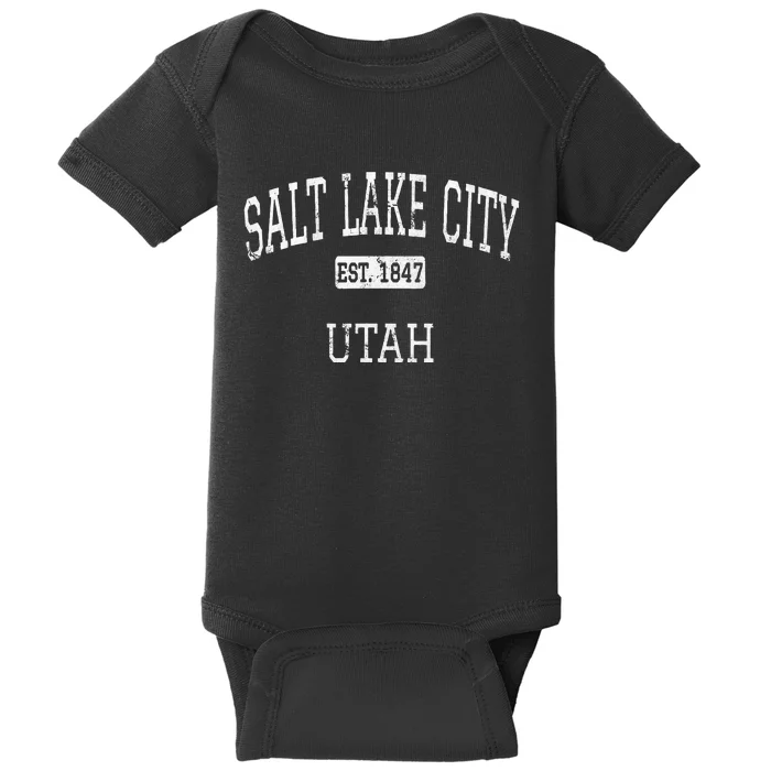 Salt Lake City Utah Ut Vintage Baby Bodysuit