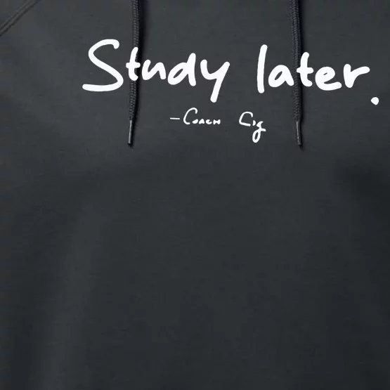 Study Later Coach Cig Performance Fleece Hoodie