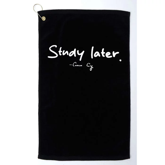 Study Later Coach Cig Platinum Collection Golf Towel