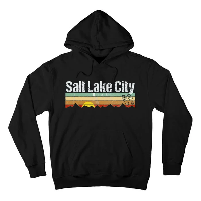 Salt Lake City Hiking Vintage Utah Tall Hoodie