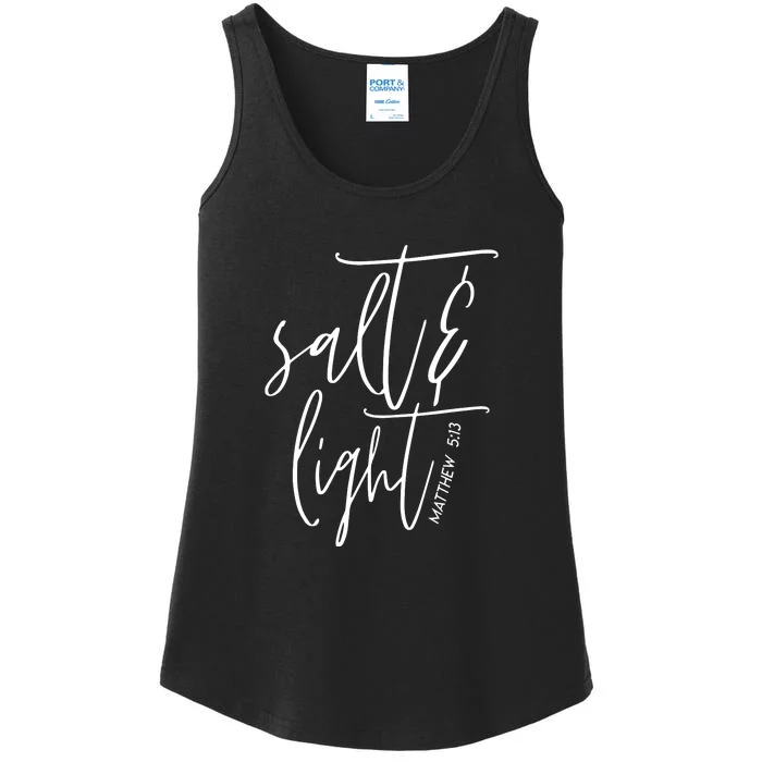 Salt Light Christian Shirt, Christian Gift, Matthew 513 Ladies Essential Tank