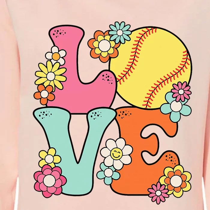 Softball Love Cute Softball Lover Womens California Wash Sweatshirt