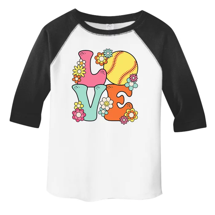 Softball Love Cute Softball Lover Toddler Fine Jersey T-Shirt