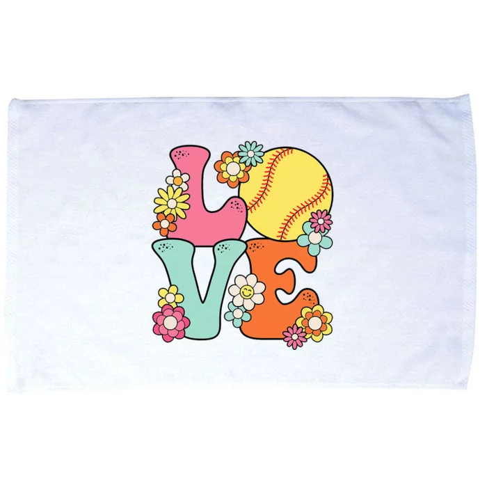 Softball Love Cute Softball Lover Microfiber Hand Towel