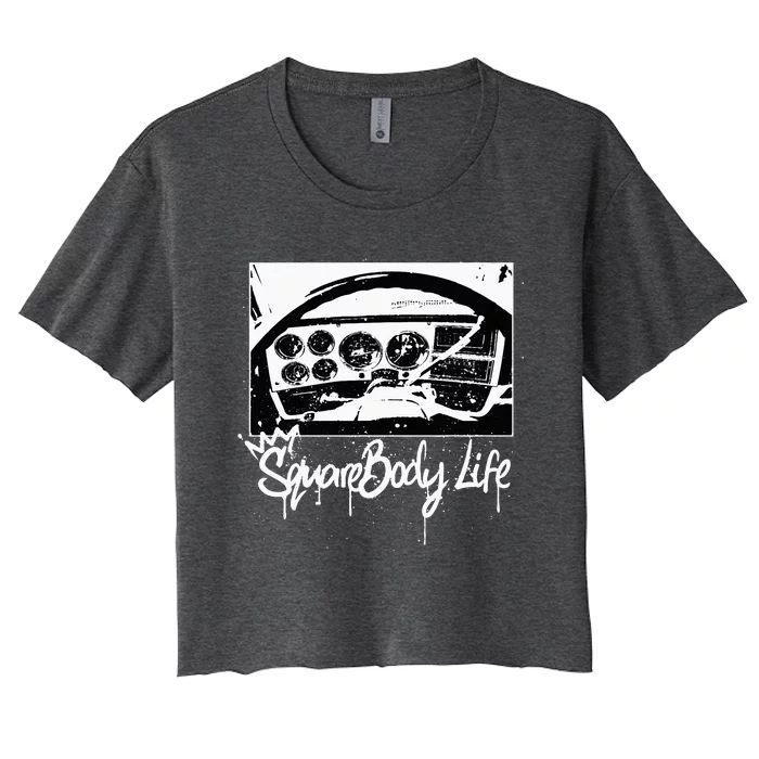 Squarebody Life C10 Classic Truck Squarebody Nation Women's Crop Top Tee