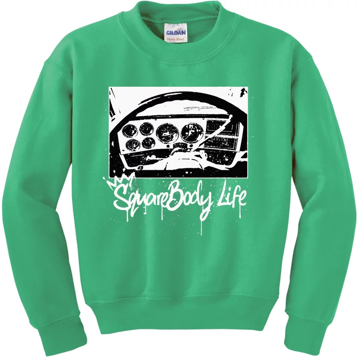 Squarebody Life C10 Classic Truck Squarebody Nation Kids Sweatshirt