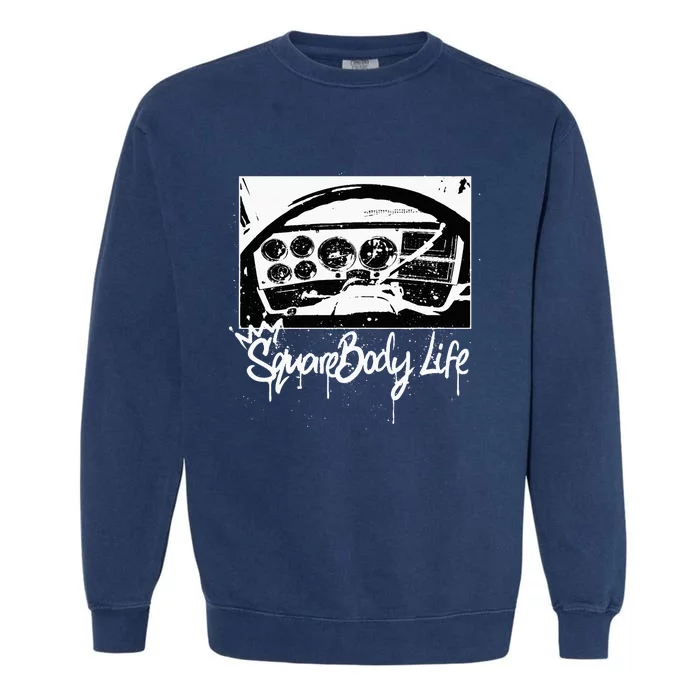 Squarebody Life C10 Classic Truck Squarebody Nation Garment-Dyed Sweatshirt