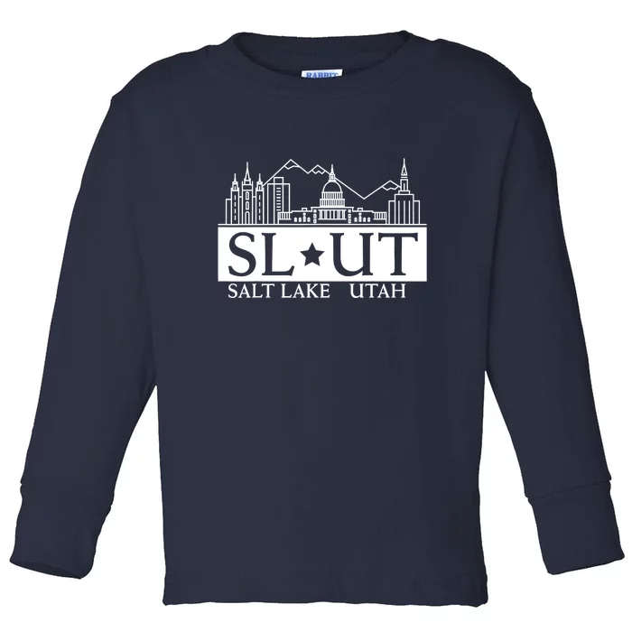 Salt Lake City Utah UT Hometown Home State Pride Toddler Long Sleeve Shirt