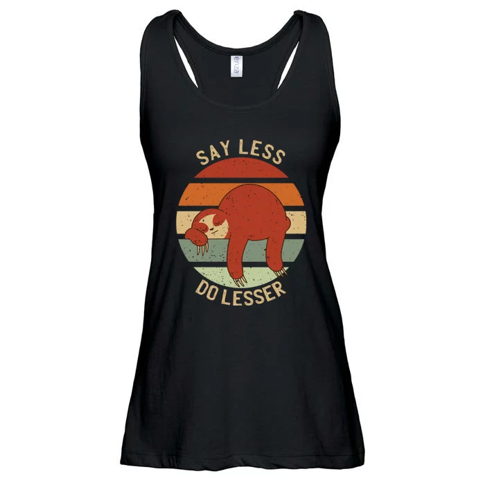 Say Less Do Lesser Funny Sloth Ladies Essential Flowy Tank