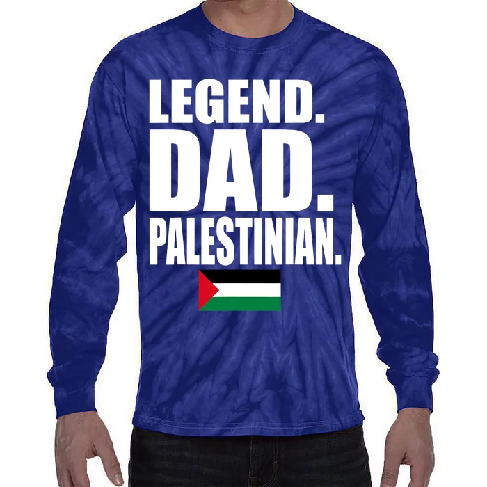 Storecastle: Legend Dad Palestinian Flag Funny Gift Tie-Dye Long Sleeve Shirt