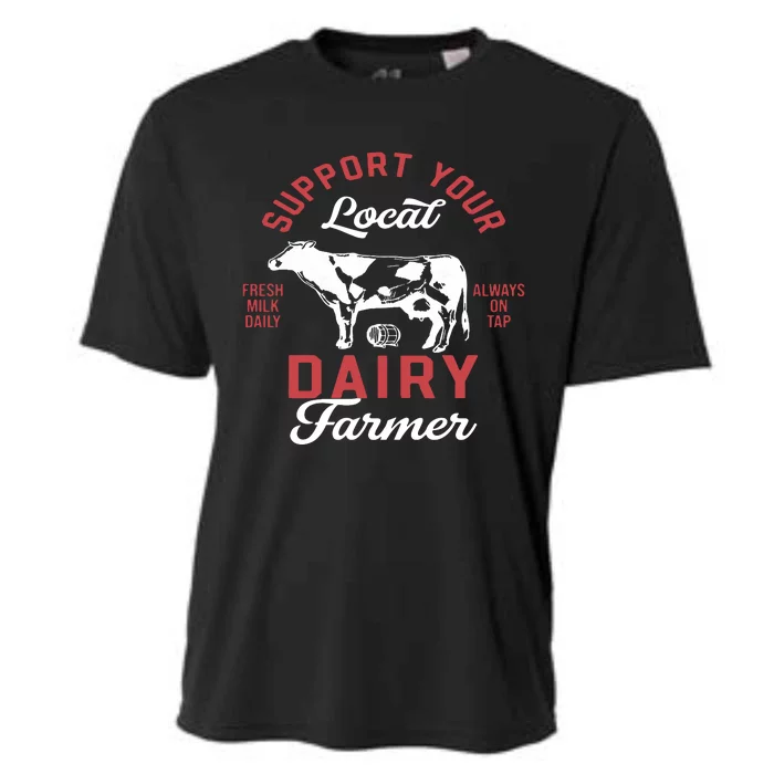 Support Local Dairy Farmer Cooling Performance Crew T-Shirt