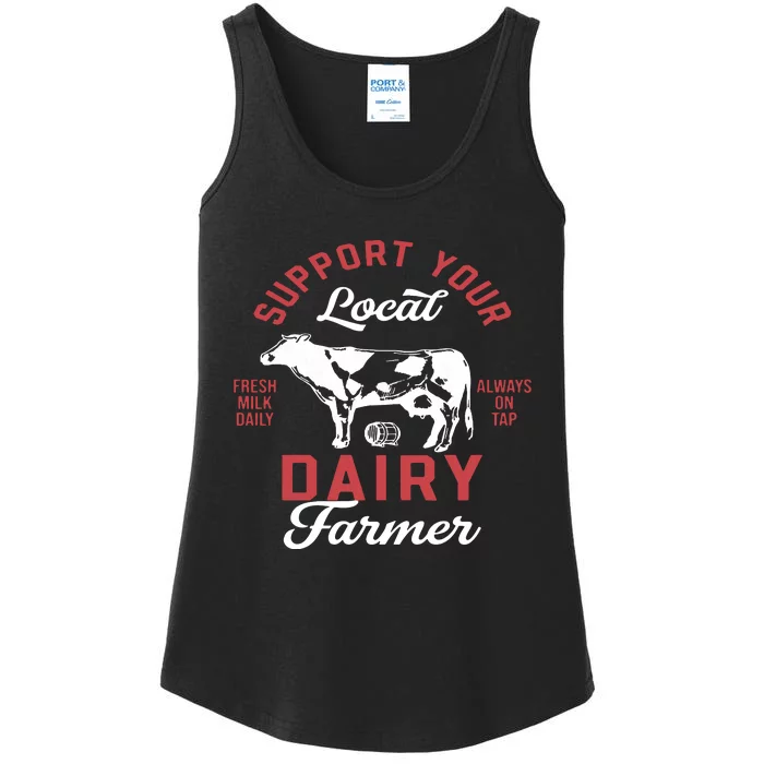 Support Local Dairy Farmer Ladies Essential Tank