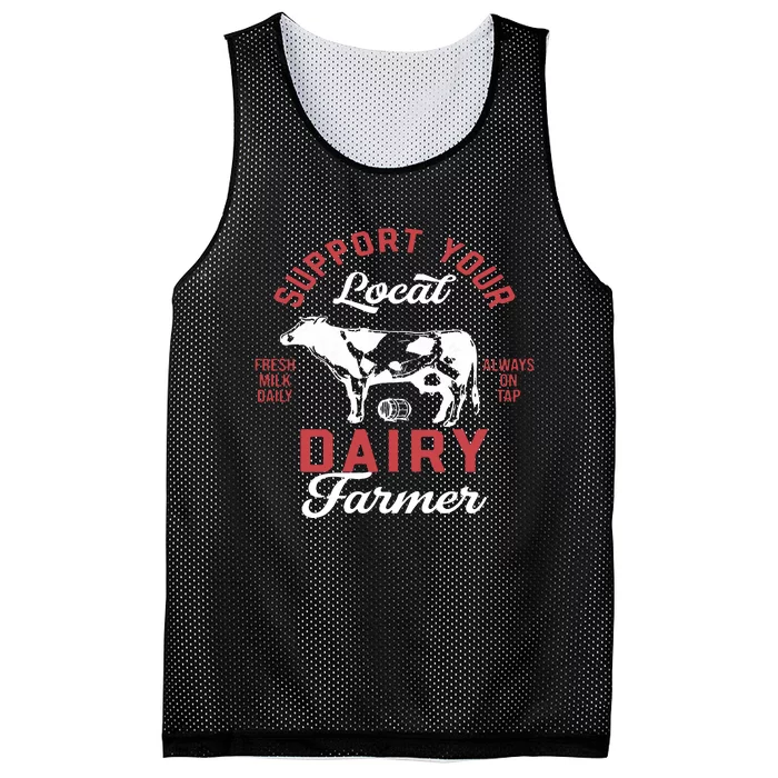 Support Local Dairy Farmer Mesh Reversible Basketball Jersey Tank