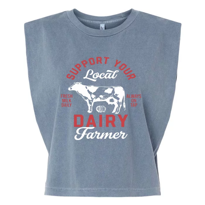 Support Local Dairy Farmer Garment-Dyed Women's Muscle Tee